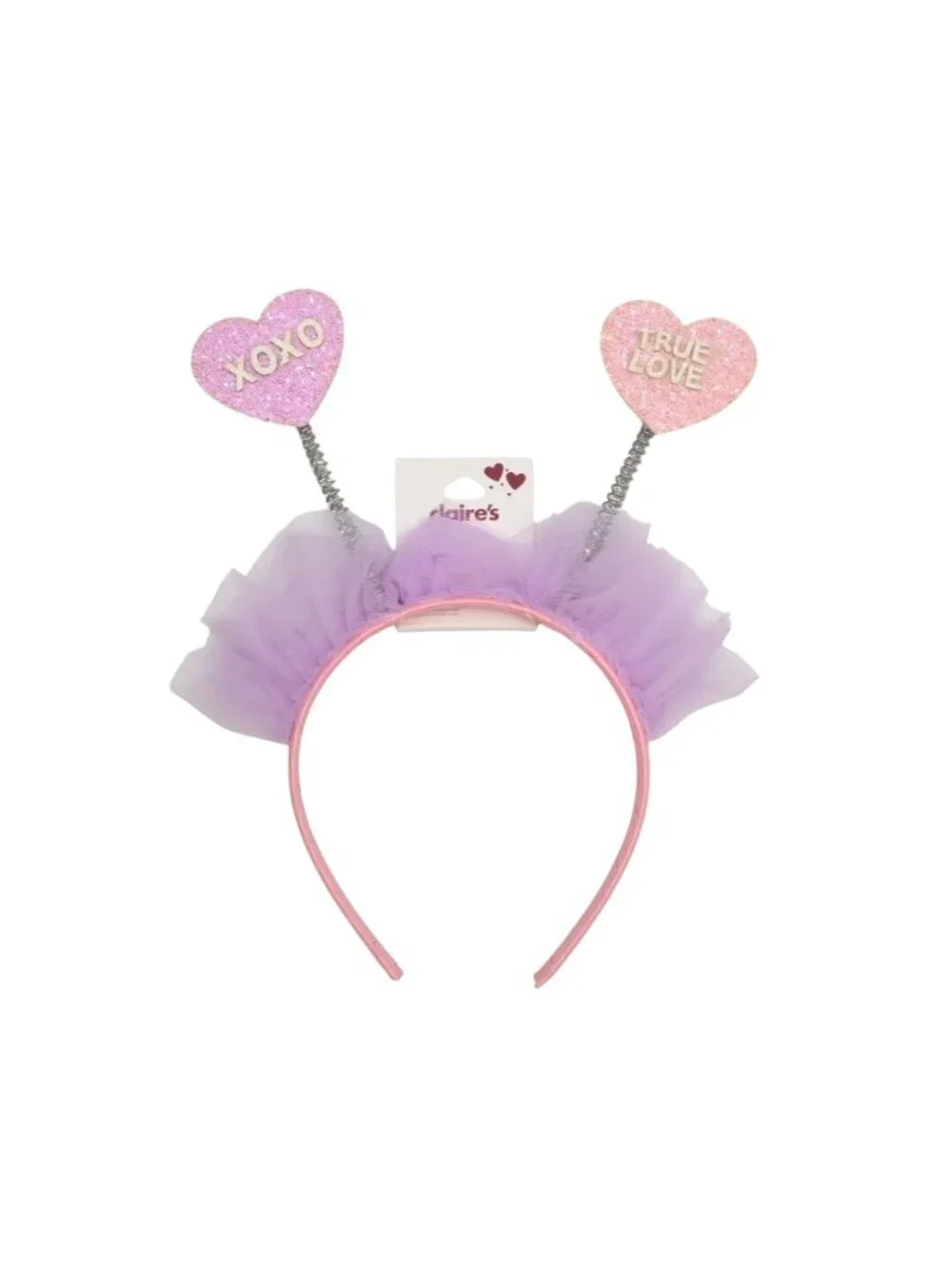 Claires Bopper Headband Glitter Heart Love Messages Valentines Day